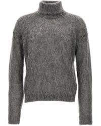 Saint Laurent - Mohair Turtleneck Sweater - Lyst