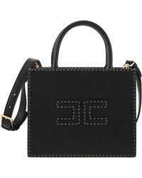 Elisabetta Franchi - Kleine Tas Met Contraststiksels - Lyst