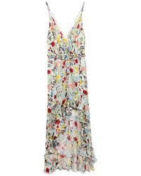 Alice + Olivia - Midi-Jurk Met Bloemenprint - Lyst