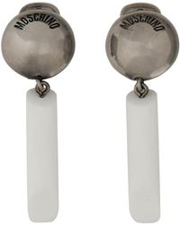 Moschino - Boucles d'oreilles de logo - Lyst
