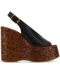 Chloé - Leather Maxime Wedges - Lyst
