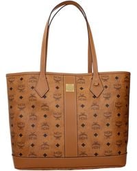 MCM - Shoulder Bags New Liz /Cognac Woven Fabric Other - Lyst
