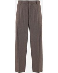 DARKPARK - Pants Checked Viscose-Blend Polyester Trousers - Lyst