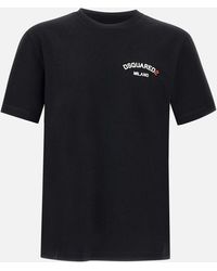 DSquared² - Reguläre Passform Baumwoll-T-Shirt - Lyst