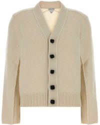 Bottega Veneta - Ivory Wool Blend Cardigan - Lyst