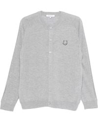 Maison Kitsuné - Fox Head Wool Cardigan - Lyst