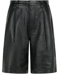 MICHAEL Michael Kors - Black Plissee Lear Bermuda Shorts - Lyst