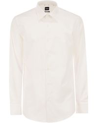 BOSS - Slim-Fit-Hemd von aus bügelleichter Stretch-Baumwollpopeline - Lyst