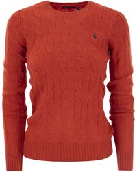 Polo Ralph Lauren - Wool En Cashmere Cable Gesnit Sweater - Lyst