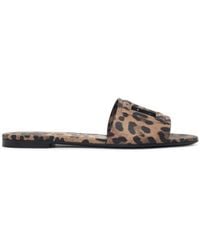 Dolce & Gabbana - Lear-Hausschuhe mit Leopardenmuster - Lyst