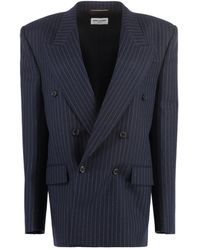 Saint Laurent - Double-breasted Wool Jacket - Lyst