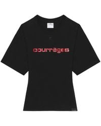 Courreges - Courreves bedrucktes T -Shirt - Lyst