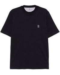 Brunello Cucinelli - T-Shirt Mit Logo-Print - Lyst