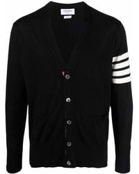 Thom Browne - Cárdigan Con Motivo 4-Bar - Lyst