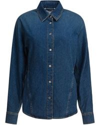 Alaïa - Denim Overhemd Van - Lyst