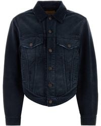 Balenciaga - Dark Denim Jacket - Lyst