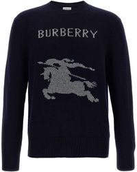 Burberry - Logo Intarsia Sweater - Lyst