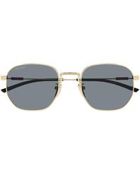 Gucci - Zonnebril Gg2095 S 003 Goud/grijs Heren - Lyst