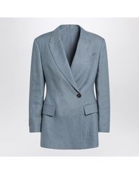 Brunello Cucinelli - Avio-Coloured Blend Jacket - Lyst