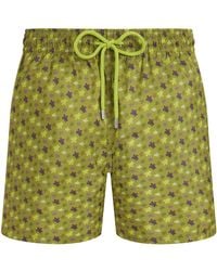 Vilebrequin - Swim Shorts With Turtle Print And Matching Pouch - Lyst