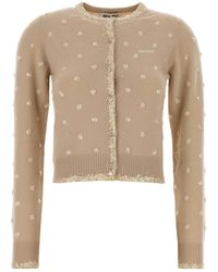 Miu Miu - Skin Cashmere Cardigan - Lyst