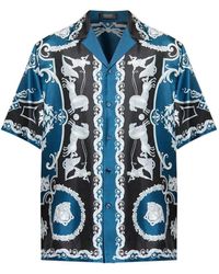 Versace - Overhemd Met Knoopsluiting En Patroon - Lyst