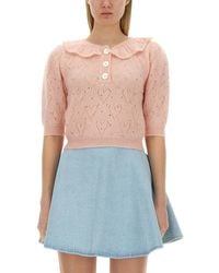 Alessandra Rich - Hearts Jersey - Lyst