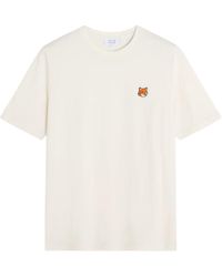 Maison Kitsuné - T-Shirt Met Vossenkop - Lyst