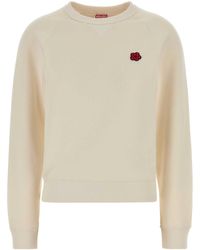 KENZO - Ivory Cotton Sweatshirt - Lyst