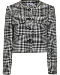 Self-Portrait - Houndstooth Crystal Trim Jacket - Lyst