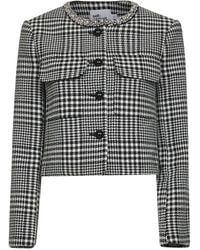 Self-Portrait - Jacket With Houndstooth Pattern - Lyst