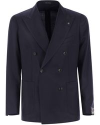 Tagliatore - Double Breasted Virgin Wool Jacket - Lyst