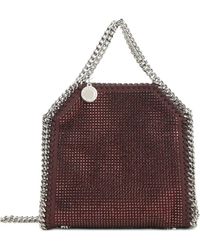 Stella McCartney - Falabella Tiny Hotfix -Kristalle auf Alter Wildleder - Lyst
