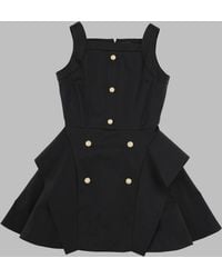 Balmain - Mini Soft Fabric Dress For Girls - Lyst