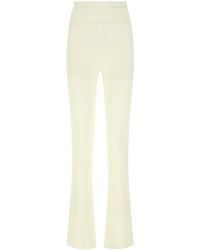 ANDREA ADAMO - Ivory Stretch Viscose Blend Pant - Lyst