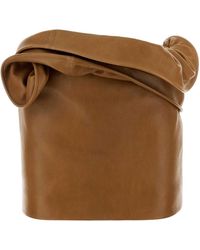 Magda Butrym - Camel Leather Mini Skirt - Lyst