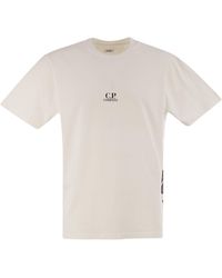 C.P. Company - Cotton T-Shirt With Print On The Back - Lyst