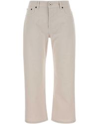 Miu Miu - Ivory Cotton Pant - Lyst
