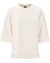 Colmar - Crew Neck Sweatshirt With Glitter Logo Print - Lyst