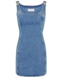Marine Serre Moon Jacquard Twill Mini Dress in Natural | Lyst Canada