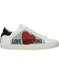 Love Moschino - Sneakers Donna Pelle Bianco - Lyst