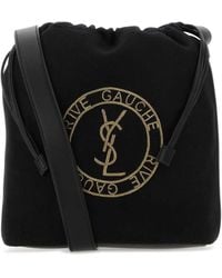 Saint Laurent - Felt Rive De Gauche Bucket Bag - Lyst