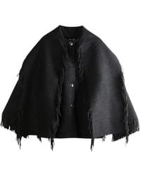 TOTEME - Toteme manteau de laine à franges à franges principales - Lyst