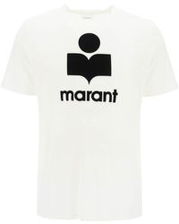 Isabel Marant - 'karman' Logo Linnen T-shirt - Lyst