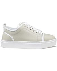 Christian Louboutin - Cotton Twill Slip-On Sneakers - Lyst