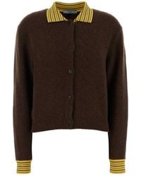 Prada - Cashmere Blend Cardigan - Lyst