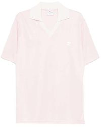 Courreges - T-shirt Met V-hals En Logo - Lyst