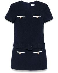 Self-Portrait - Textured Bouclé Mini Dress With Fitted Silhouette - Lyst