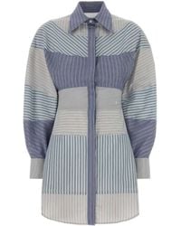 Moschino - Embroidered Poplin Shirt Dress - Lyst