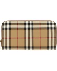 Burberry - Printed Canvas Wallet - Lyst